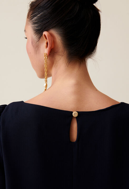 Robe courte Rififi bleu marine