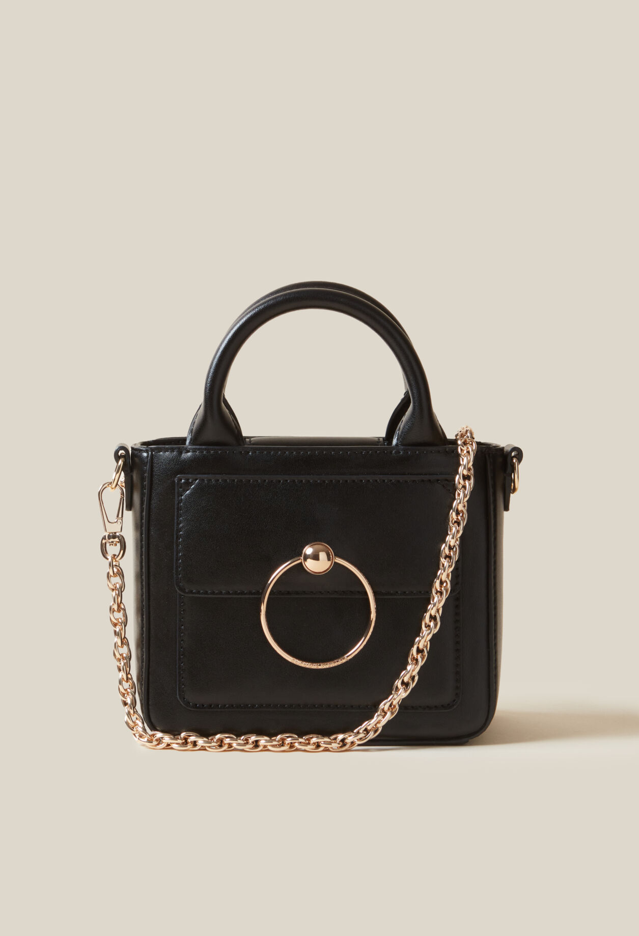 Mini sac Anouck cuir lisse chaîne