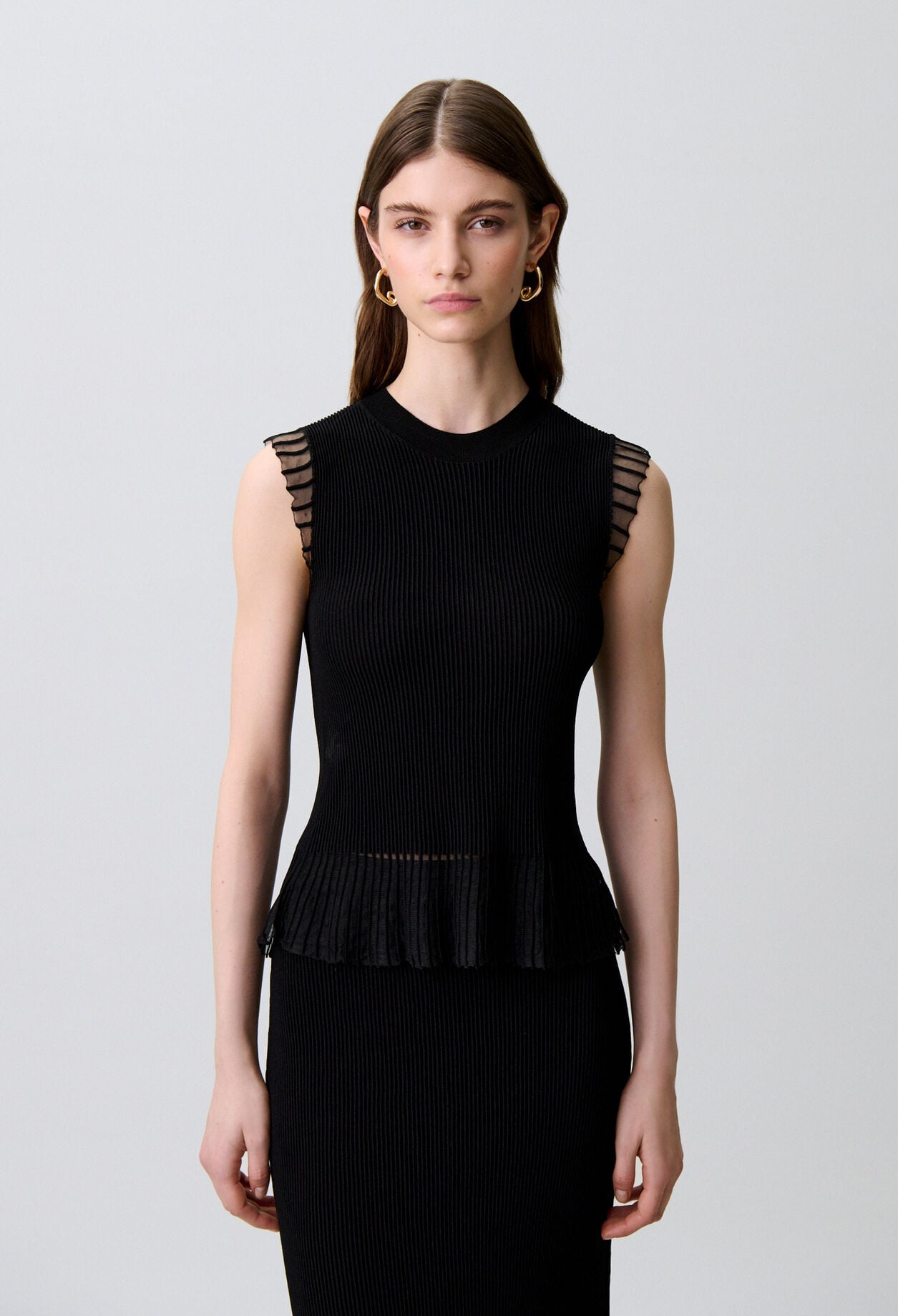 Top maille col montant