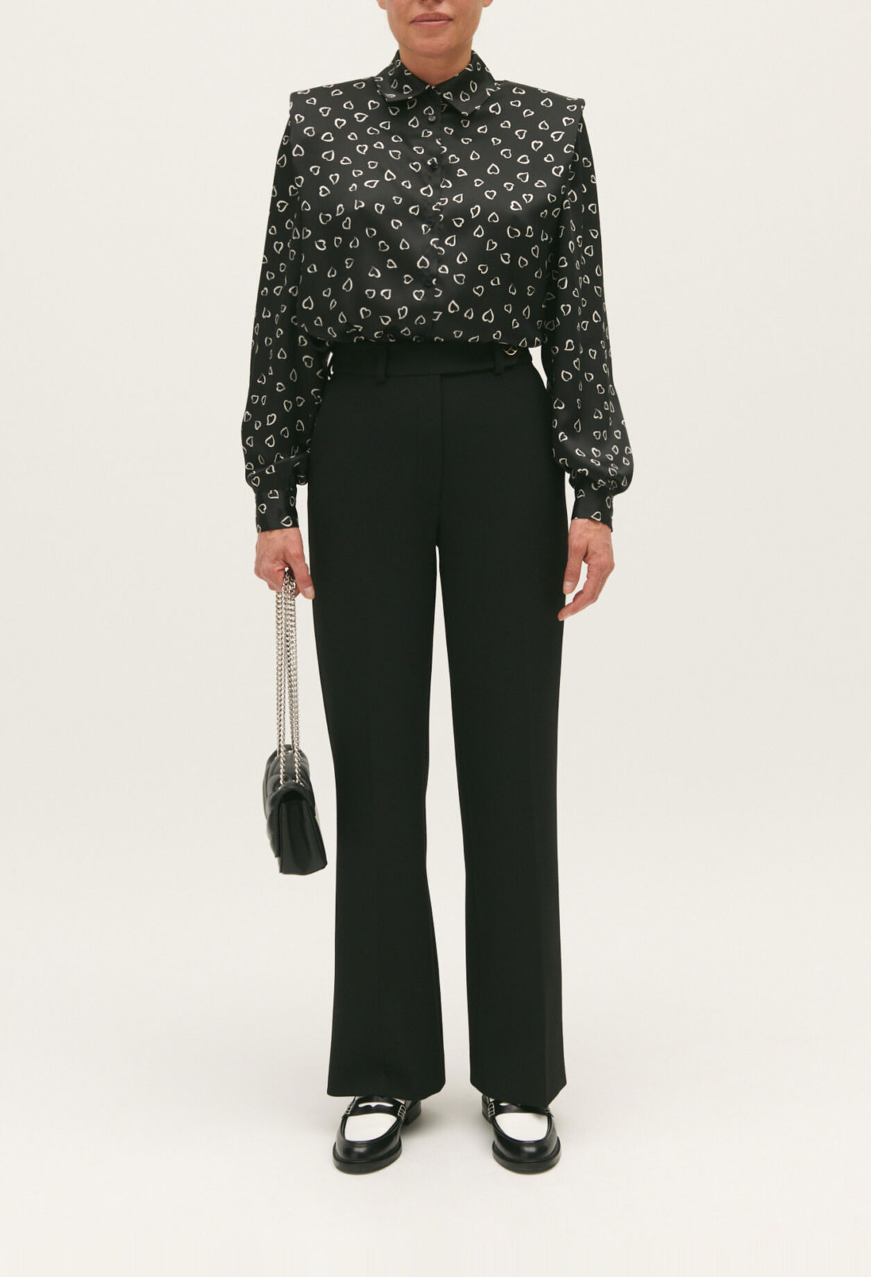 Chemise fluide imprimé cœurs