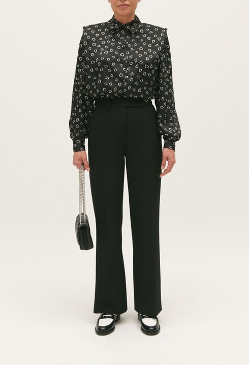 Chemise fluide imprimé cœurs