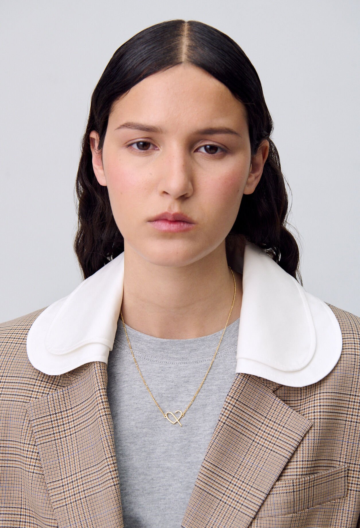 Veste droite tailleur carreaux
