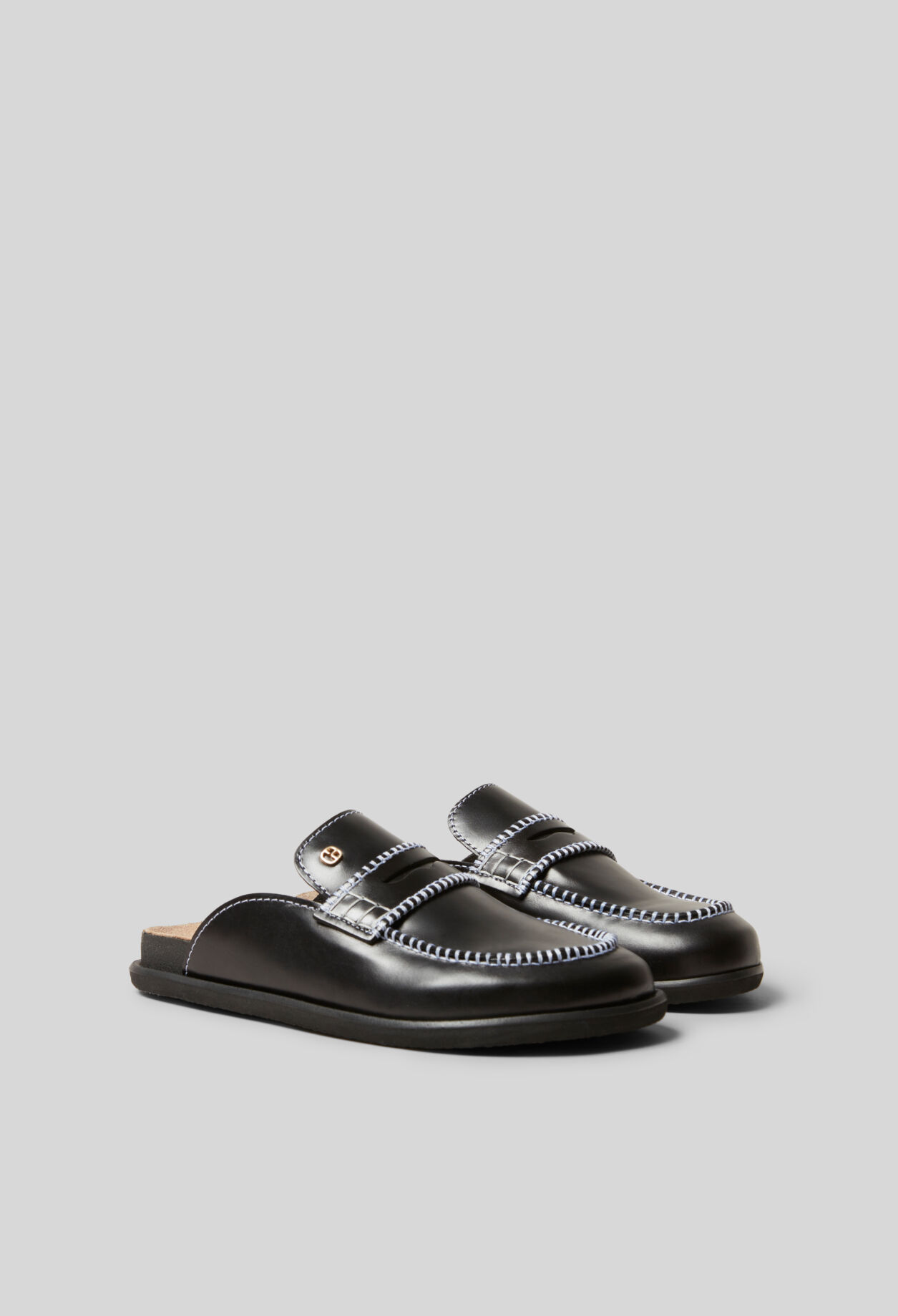 Mules cuir lisse