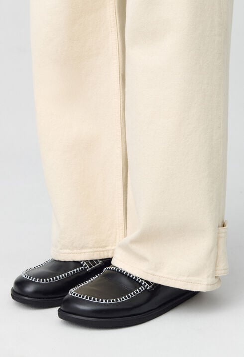 Mules cuir lisse