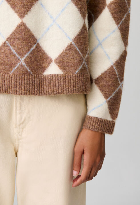 Pull droit  multicolore