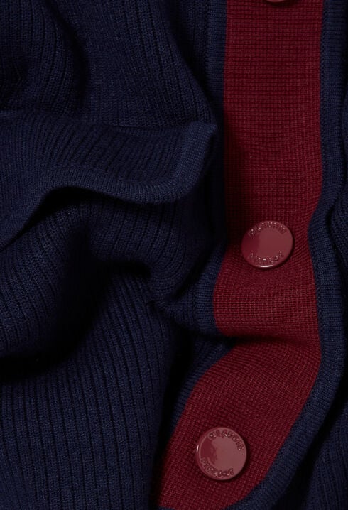 Cardigan épais bicolore