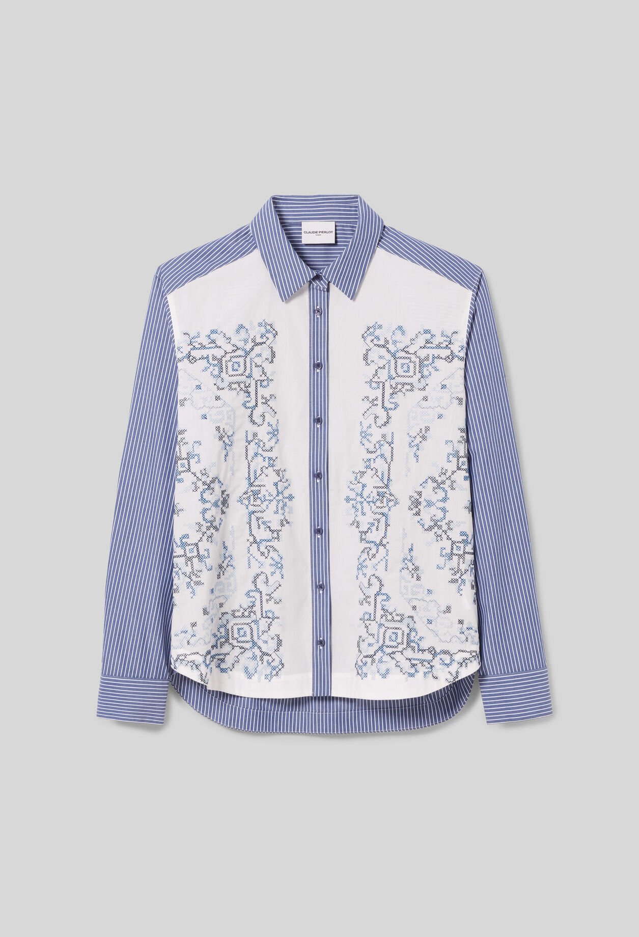 Chemise coton ray&eacute;e