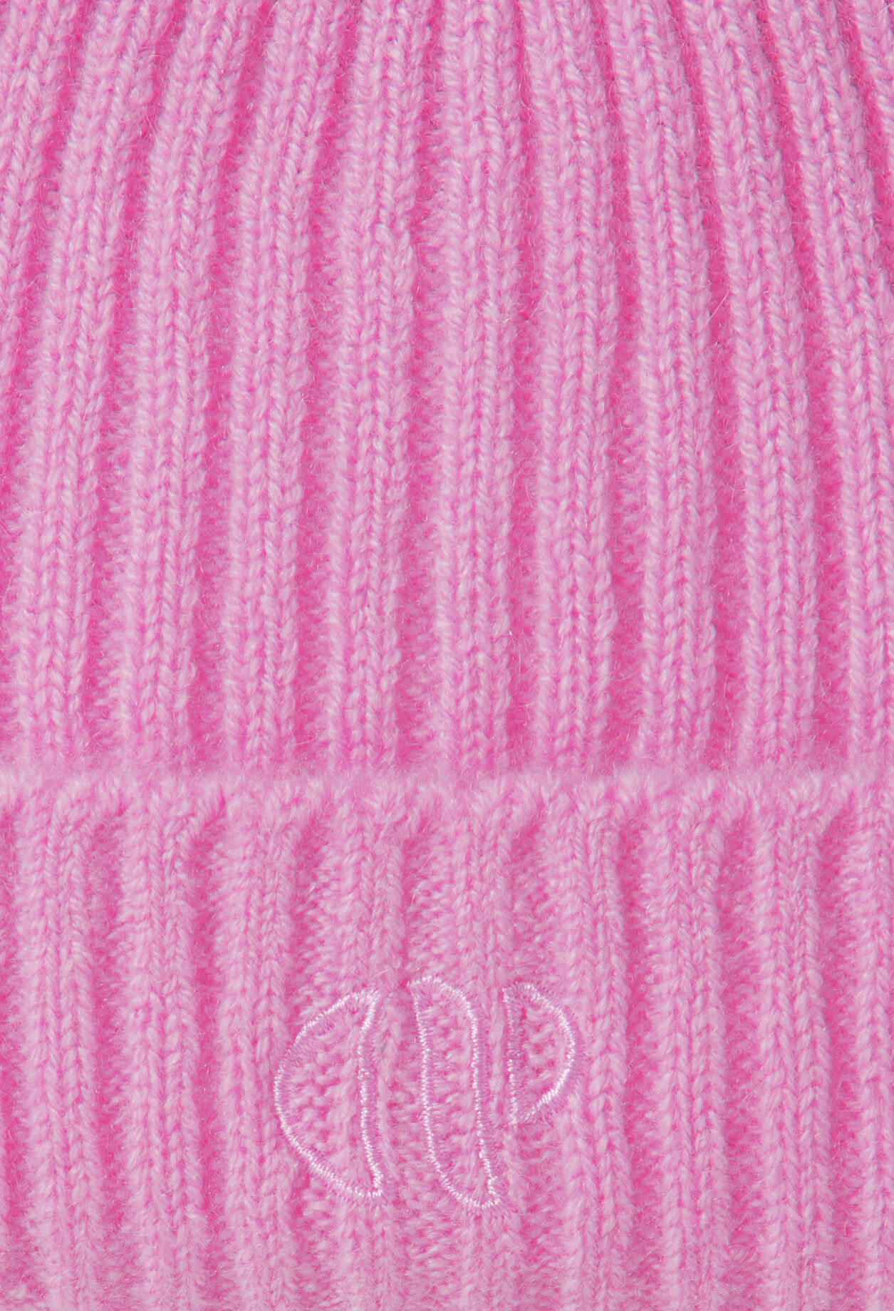 Bonnet côtelé cachemire broderie CP