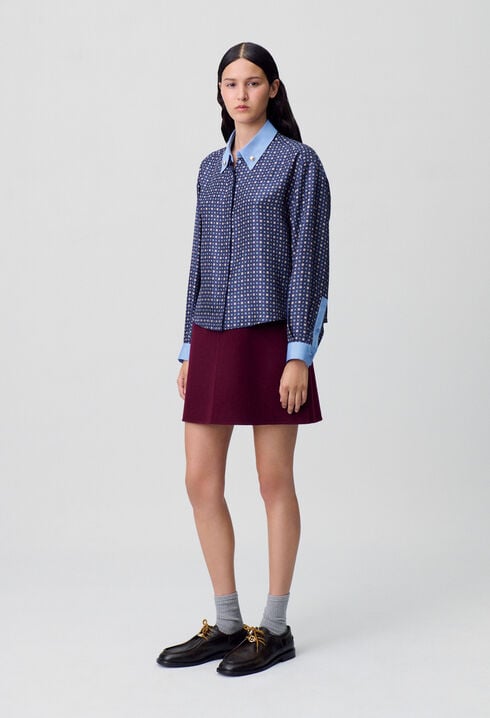 Chemise soie imprimée