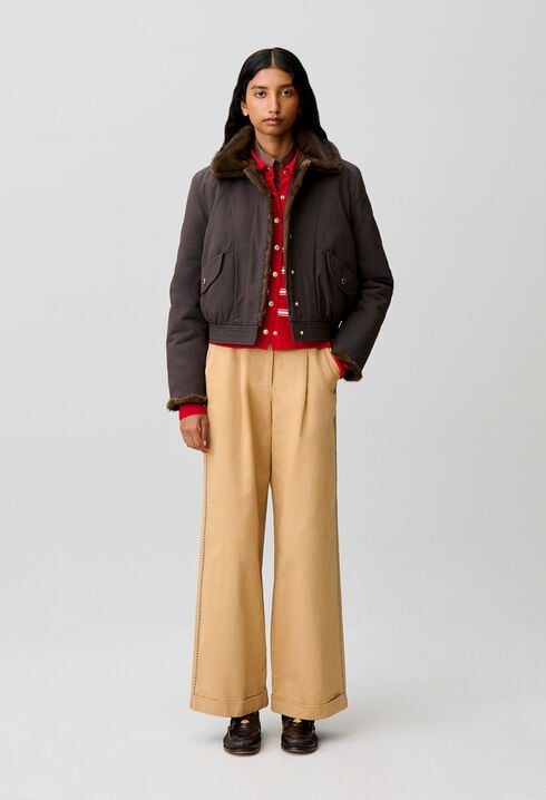Parka courte nylon r&eacute;versible