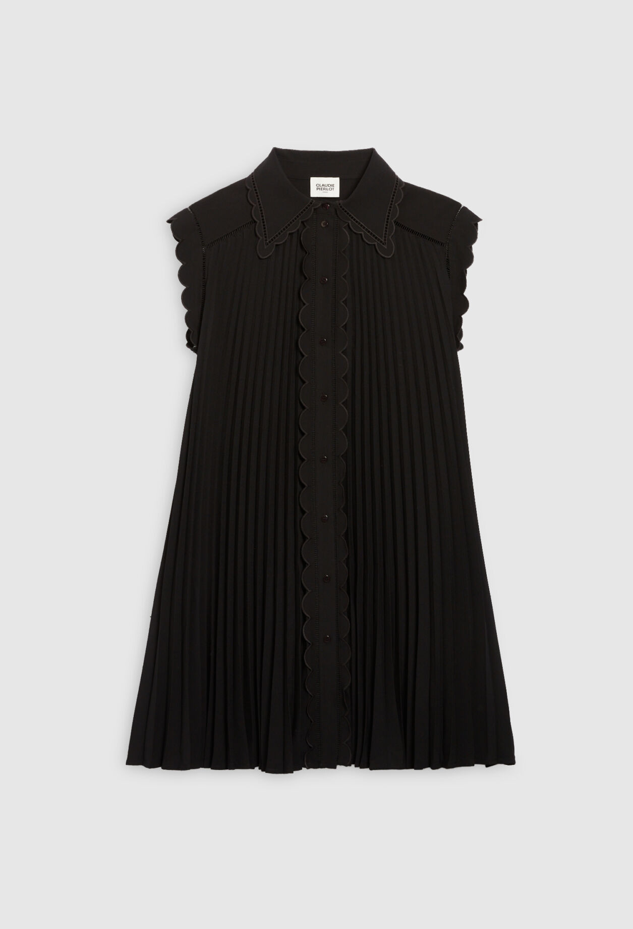 Robe courte plissée