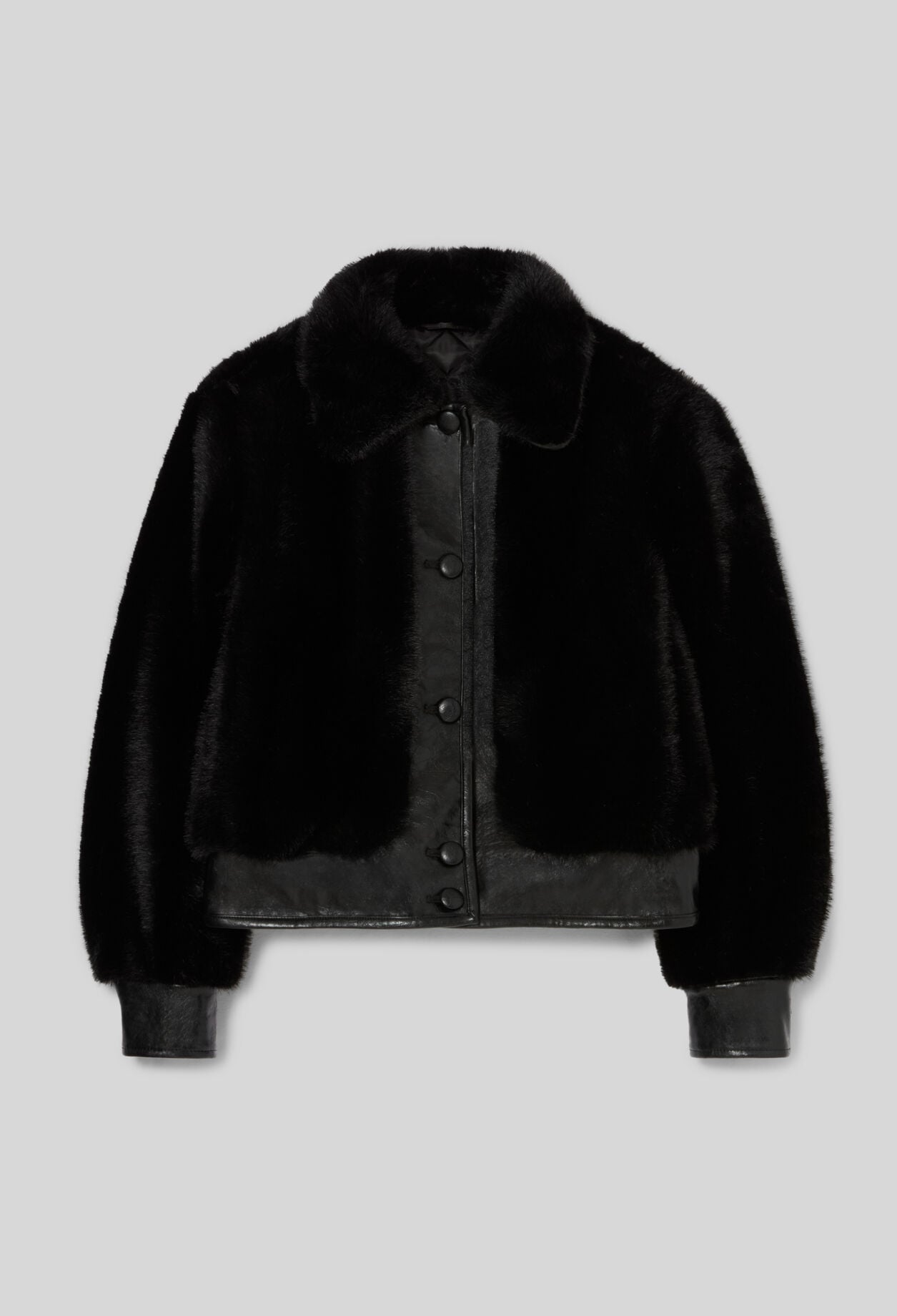 Veste courte fausse fourrure