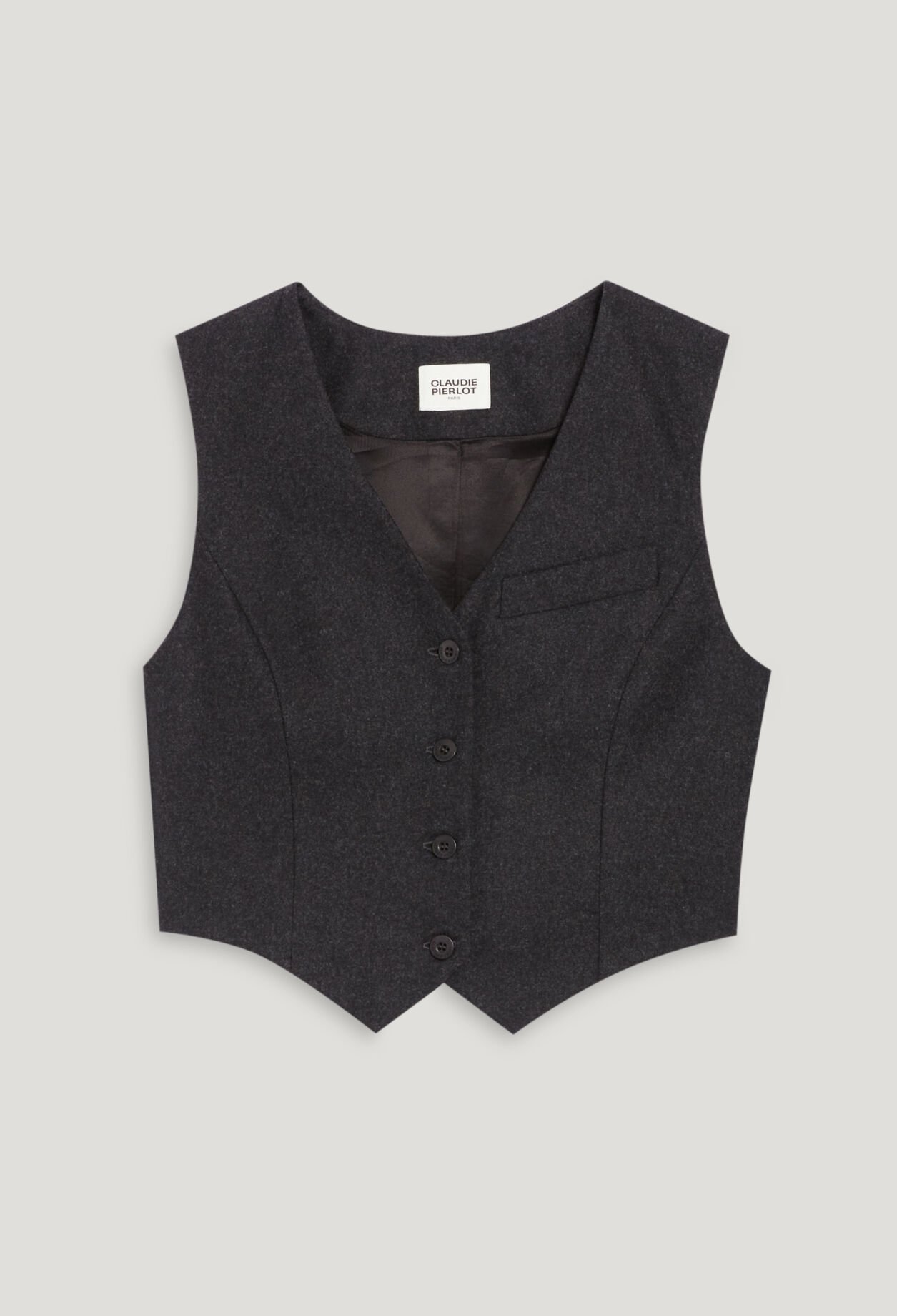 Gilet costume gris chiné