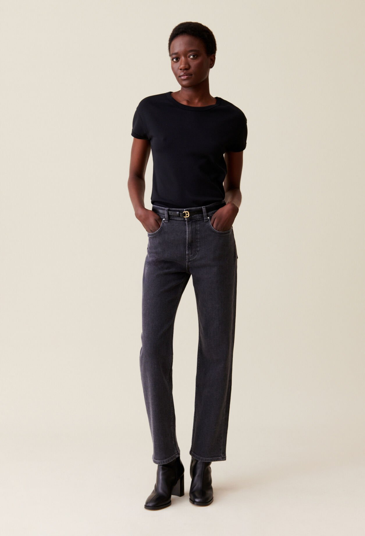 Jean Toto slim gris anthracite