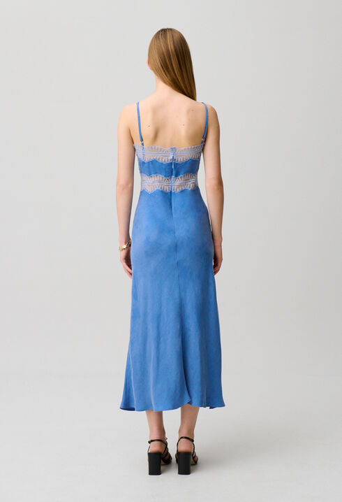 Robe longue dentelle