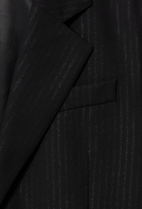 Veste droite tissu ray&eacute; scintillant