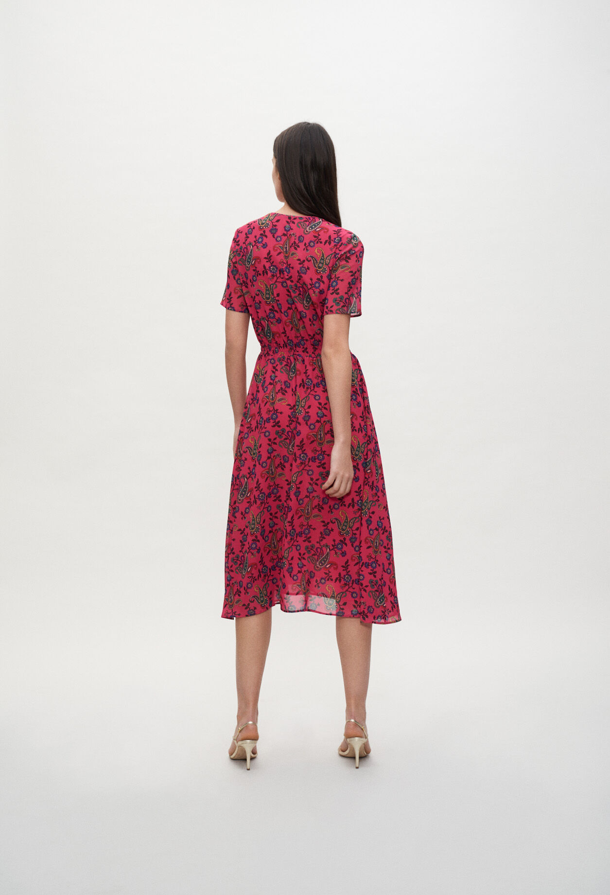 Robe asymétrique à motifs cachemire