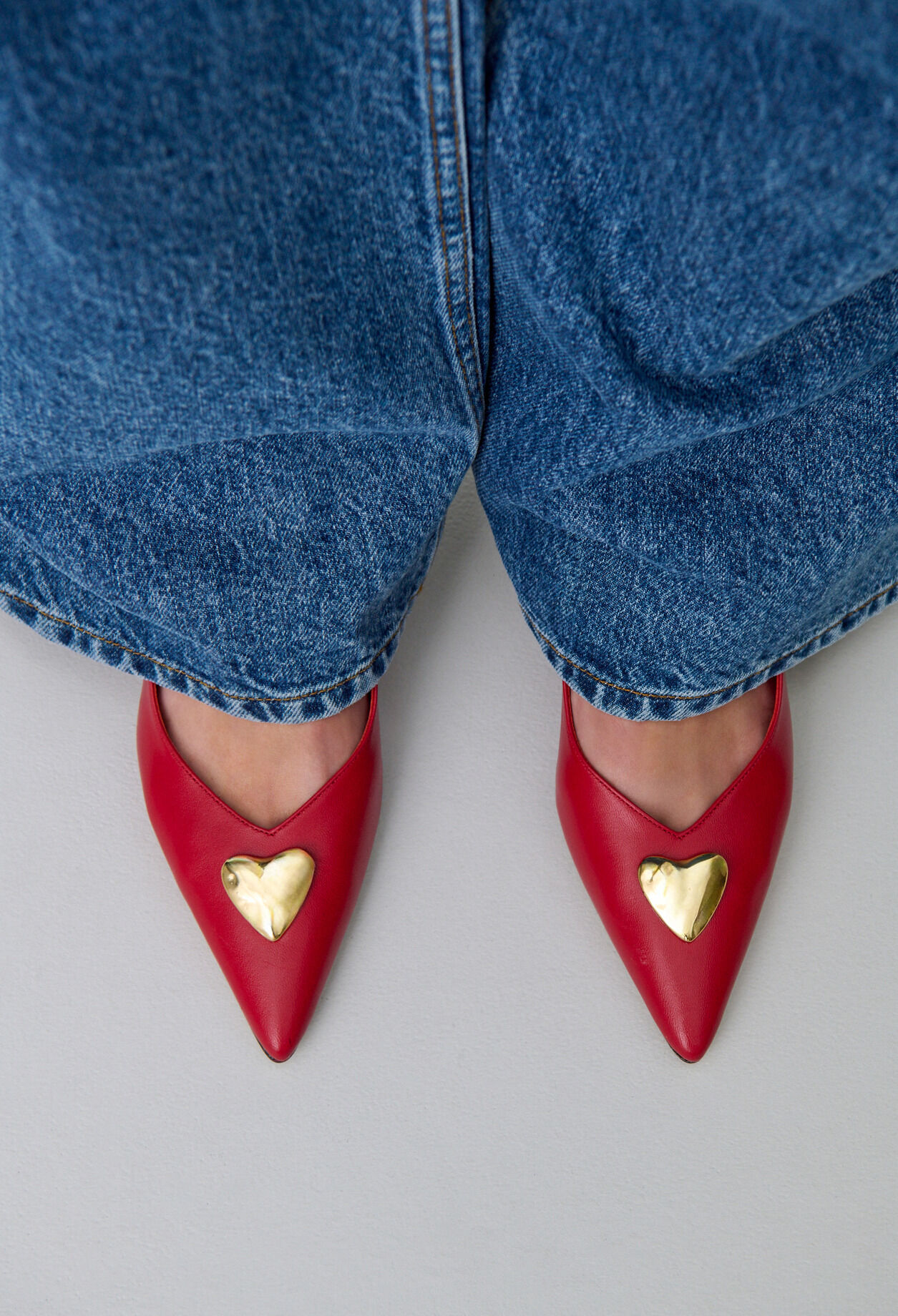 Escarpins c&oelig;ur dor&eacute;
