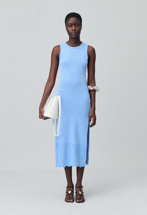 Robe mi-longue en maille
