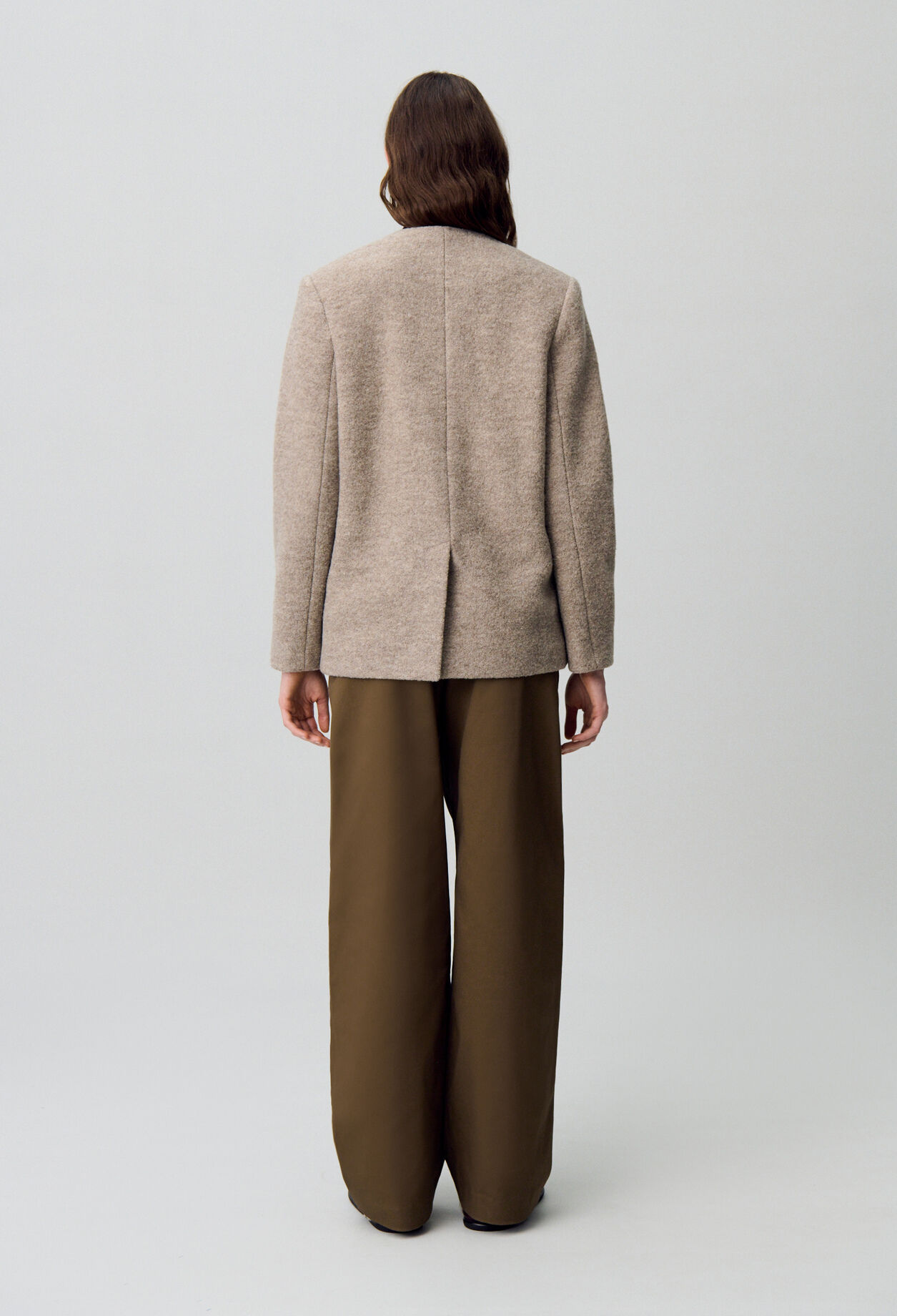 Veste boutonnée laine
