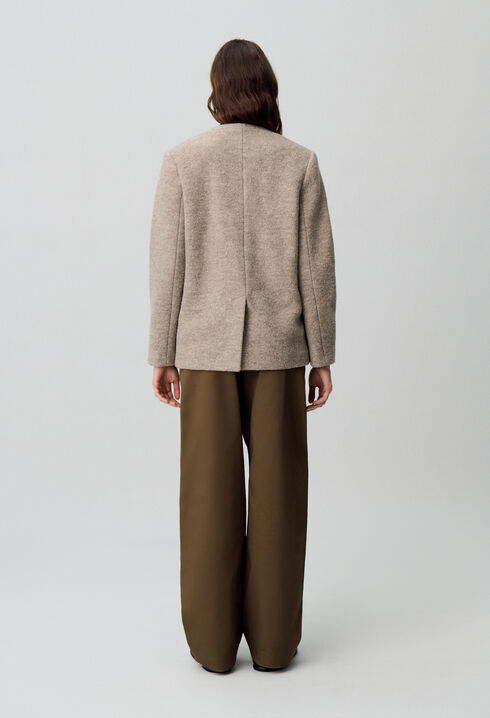 Veste boutonnée laine