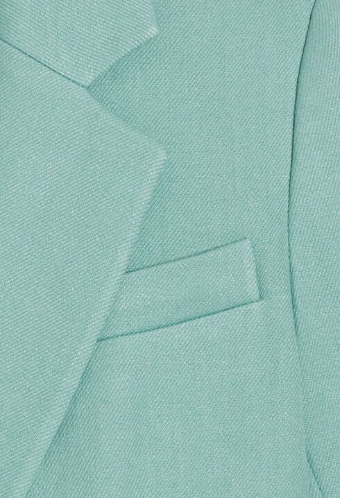 Veste tailleur lin mélangé vert d'eau