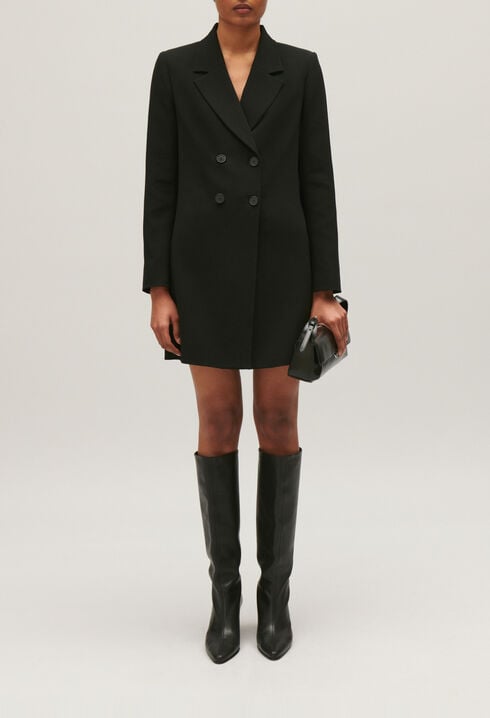 Robe courte tailleur noir