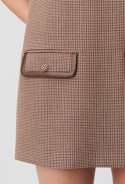 Robe droite avec cuir