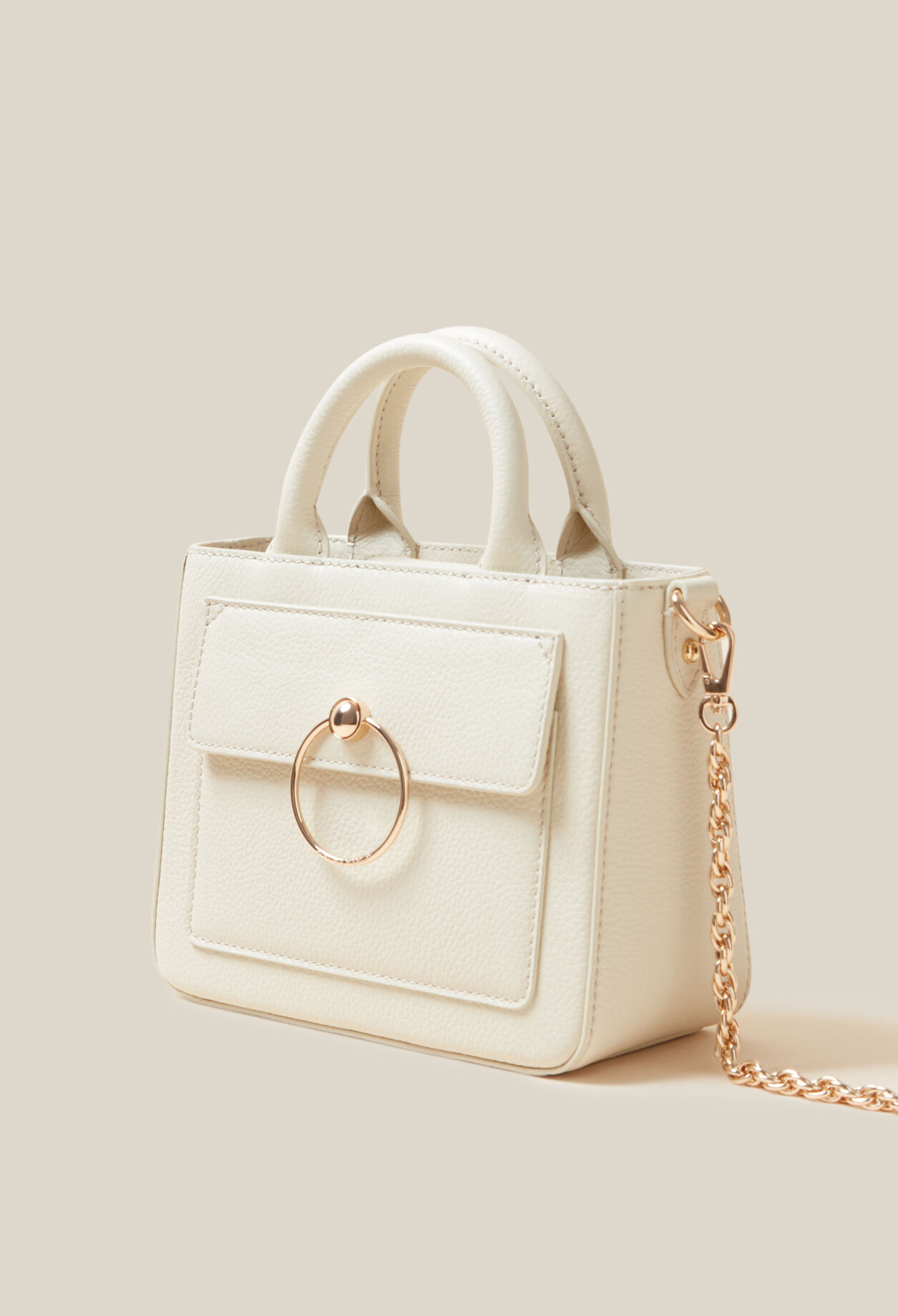 Sac Anouck cuir grainé chaîne