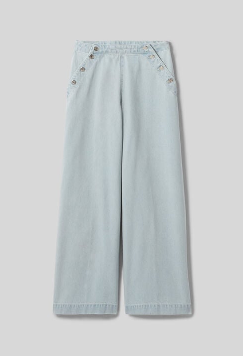 Jean &agrave; pont denim