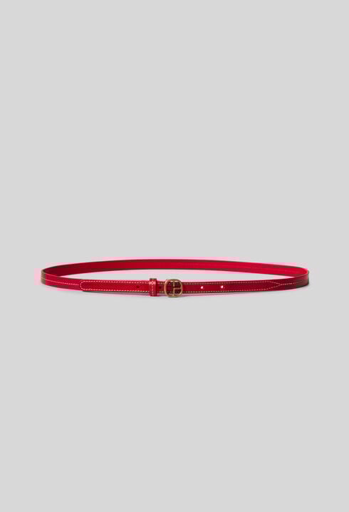 Ceinture cuir contrastée