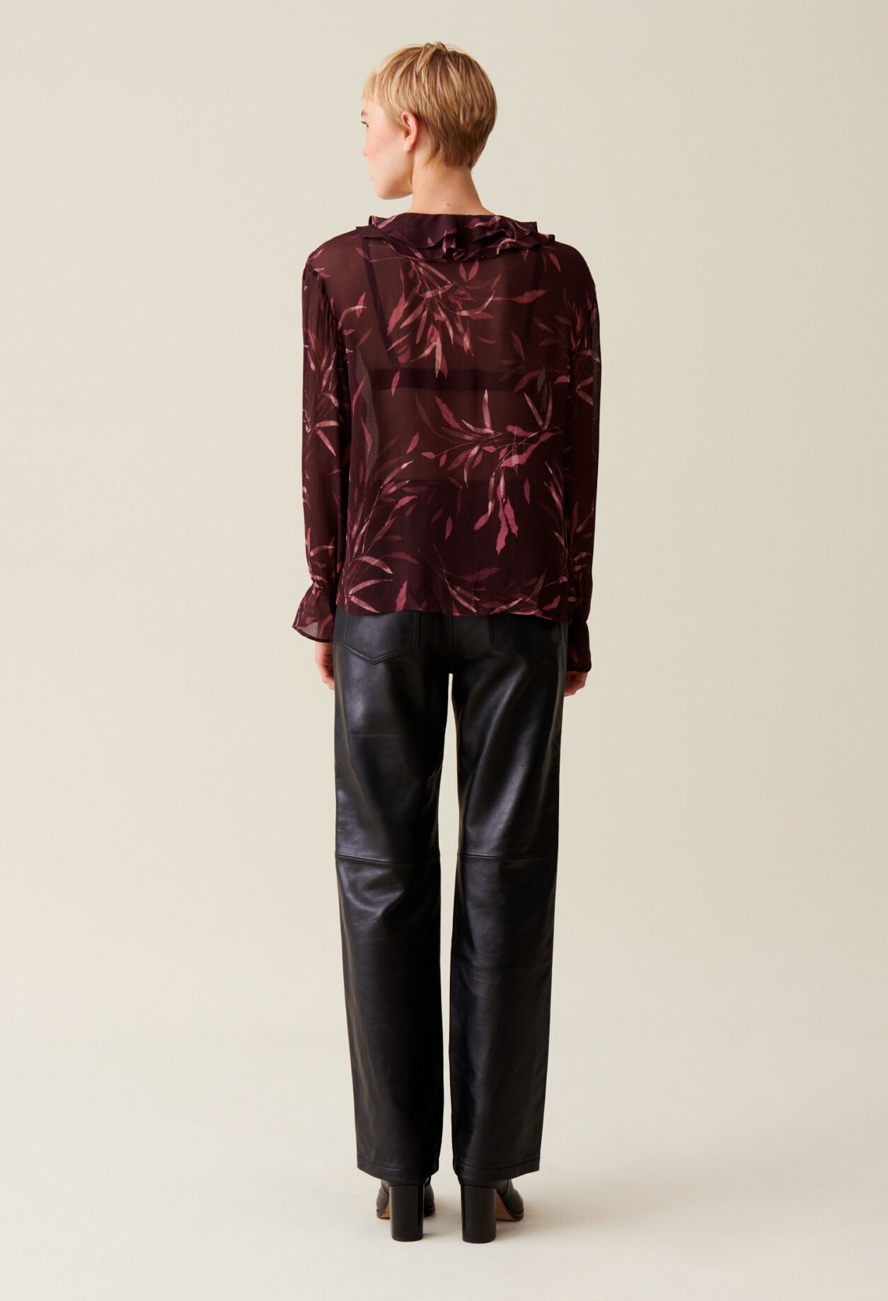 Blouse fluide manches longues imprimée