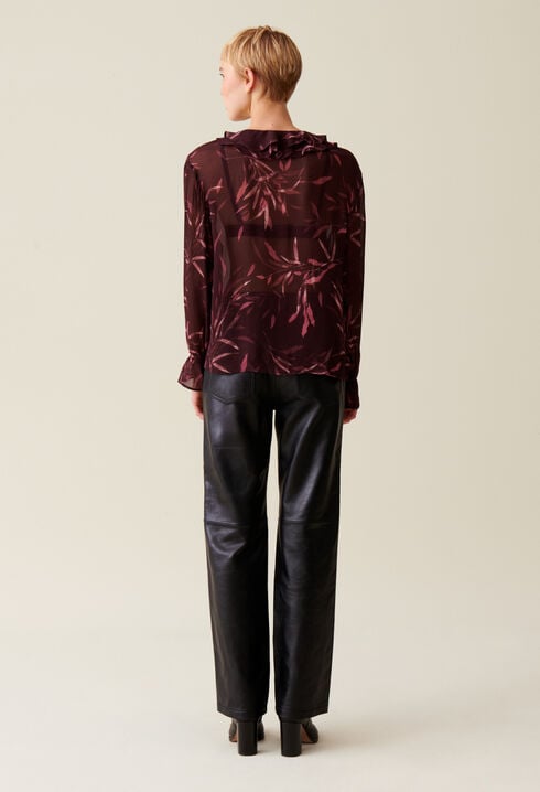 Blouse fluide manches longues imprimée