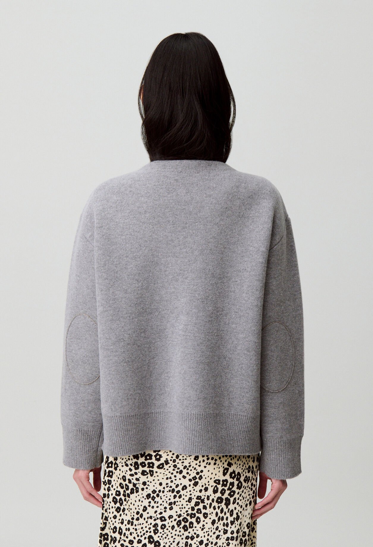 Cardigan laine mélangée oversize