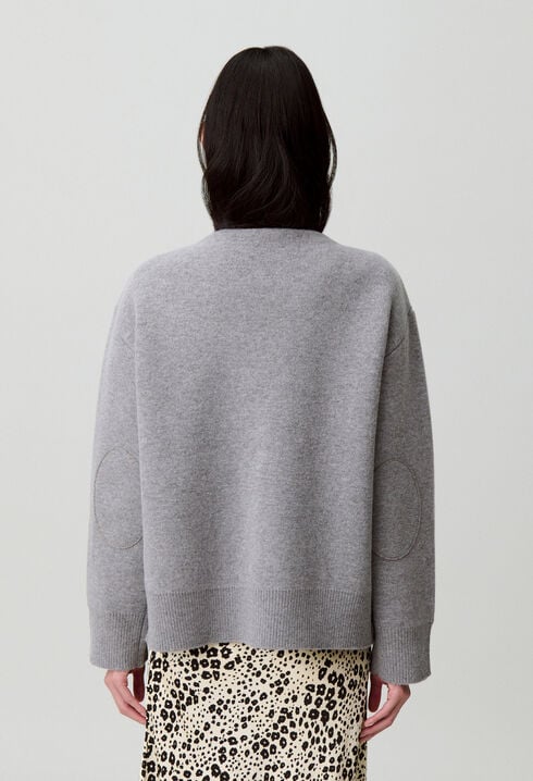 Cardigan laine mélangée oversize