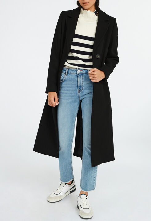 Manteau droit mi-long