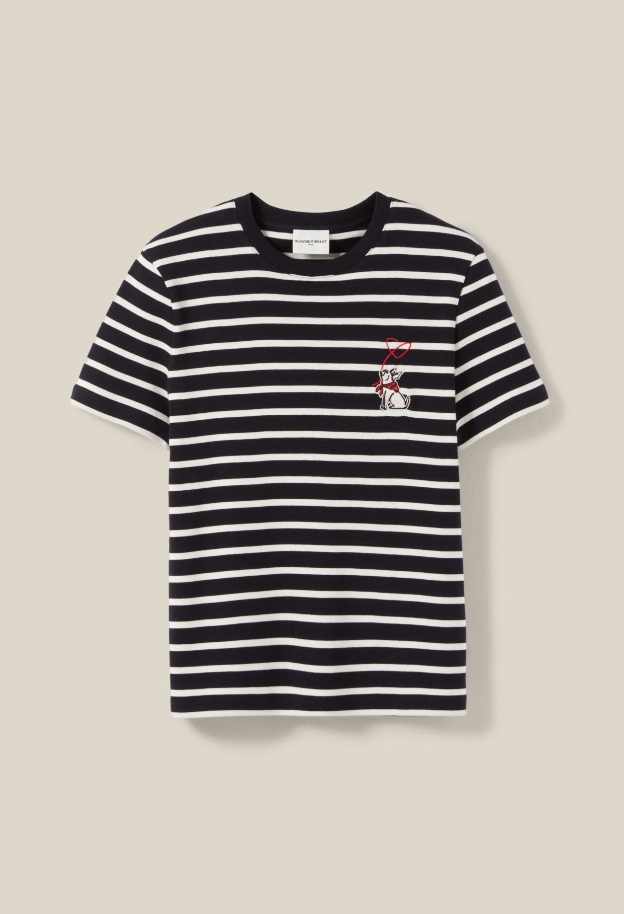 T-shirt marinière broderie Jean Toto 