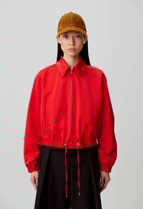 Blouson satiné court et large