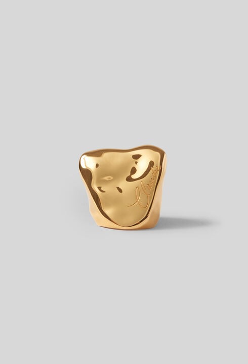 Bague chevalière cœur