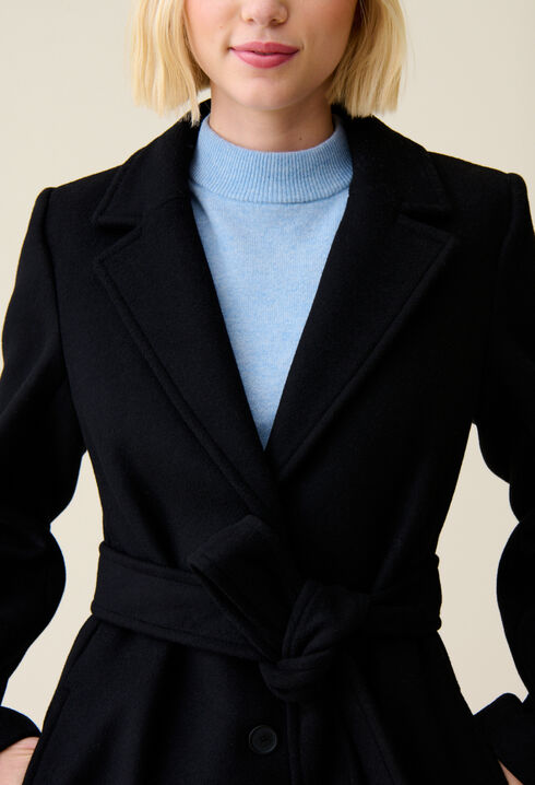 Manteau long ceinture