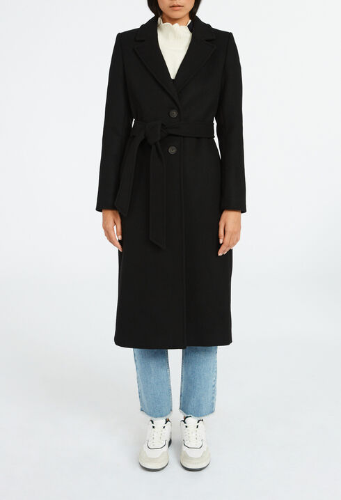 Manteau droit mi-long