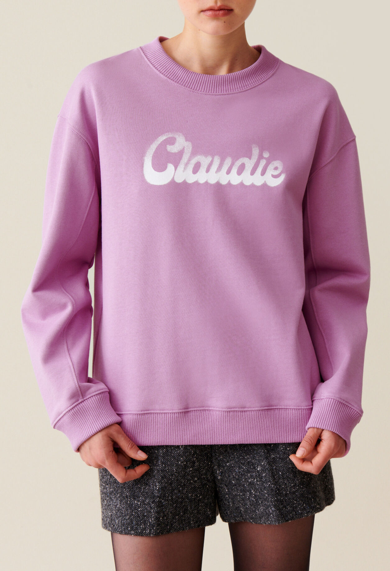 Sweatshirt ample imprim&eacute; Claudie