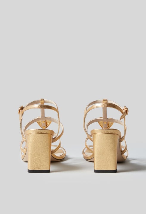 Sandales à talons cuir