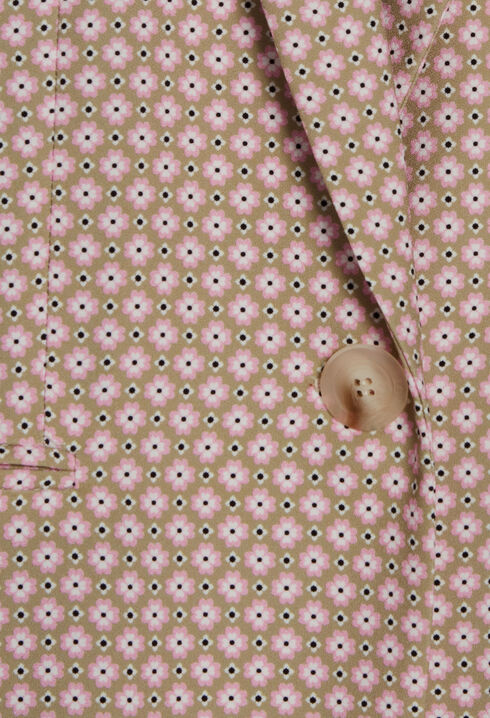 Veste tailleur imprimé rose