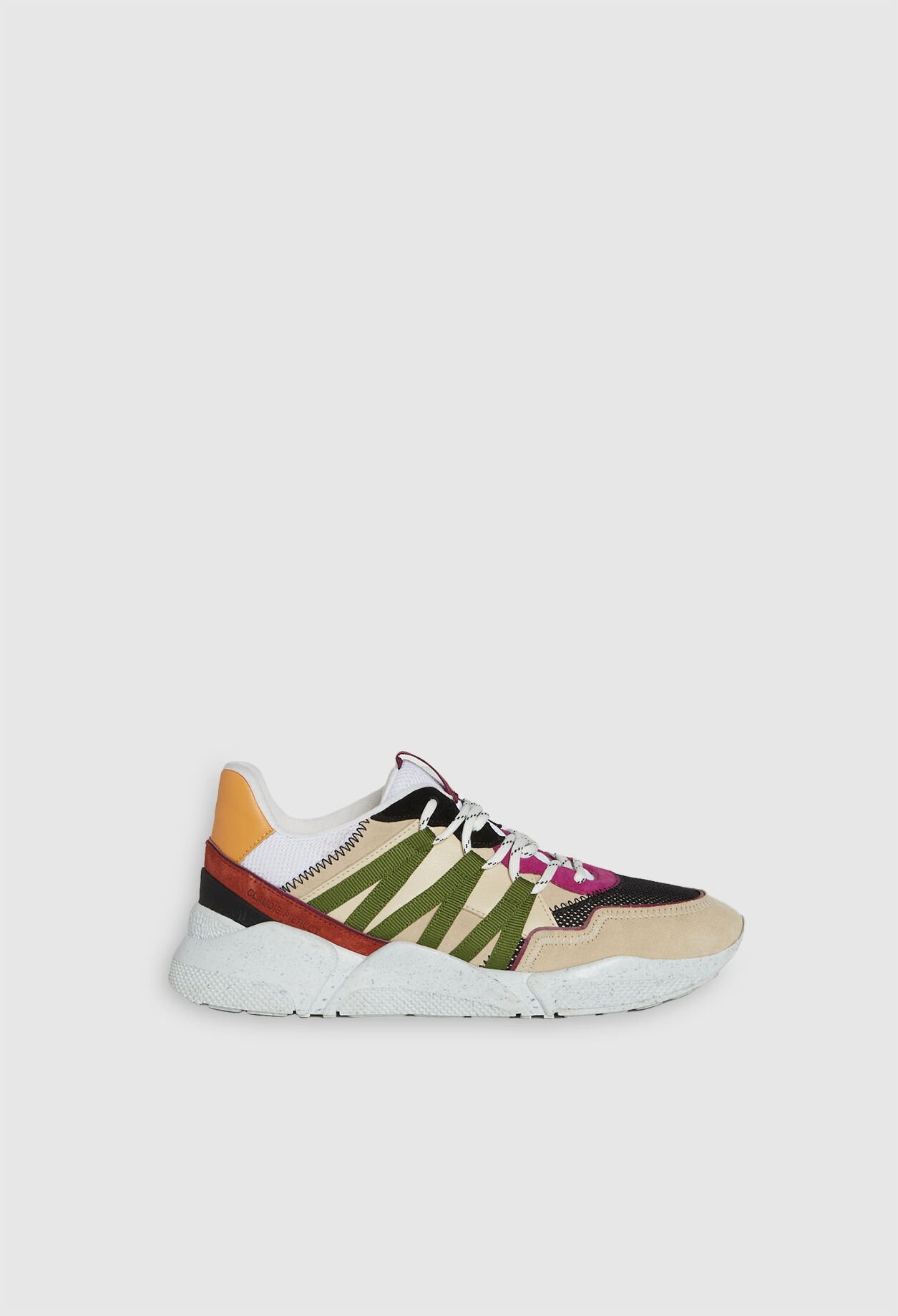 Sneakers graphiques en cuir