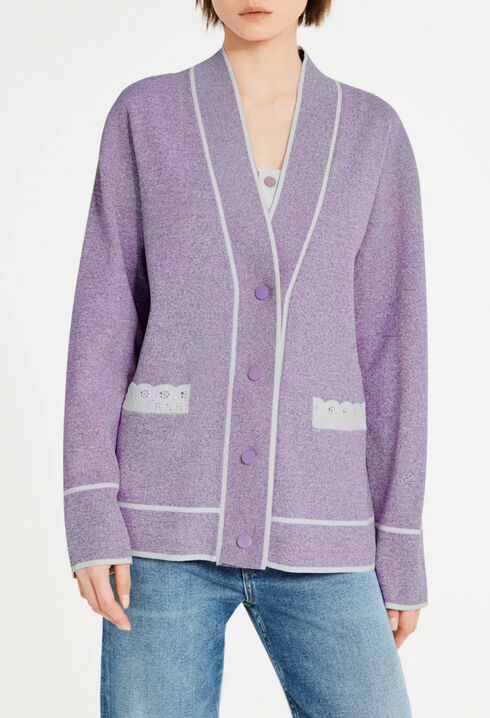 Cardigan bicolore