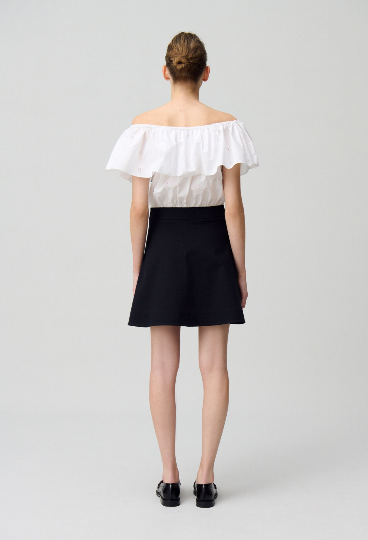Robe courte bi-matières