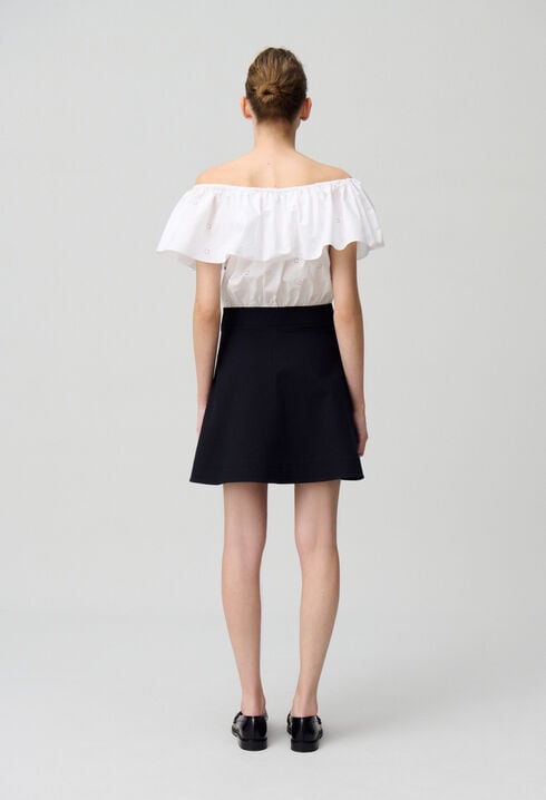 Robe courte bi-matières