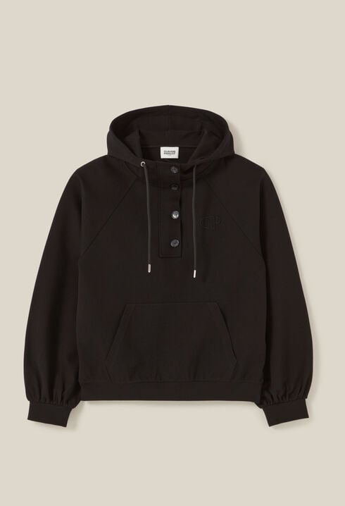 Sweatshirt capuche oversize noir