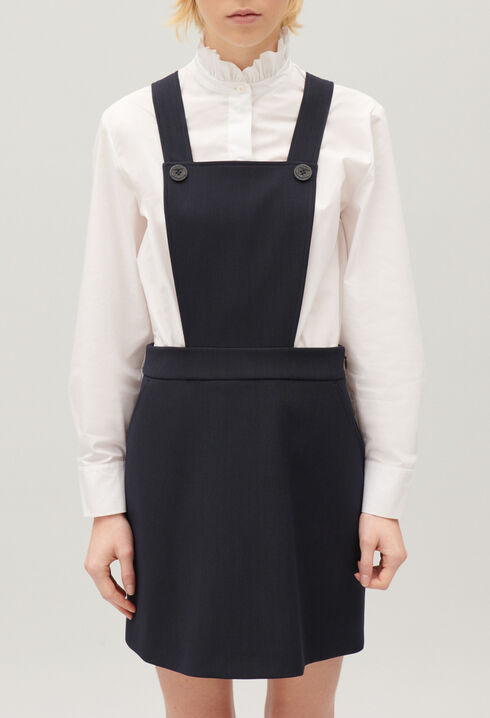 Robe courte bretelles marine